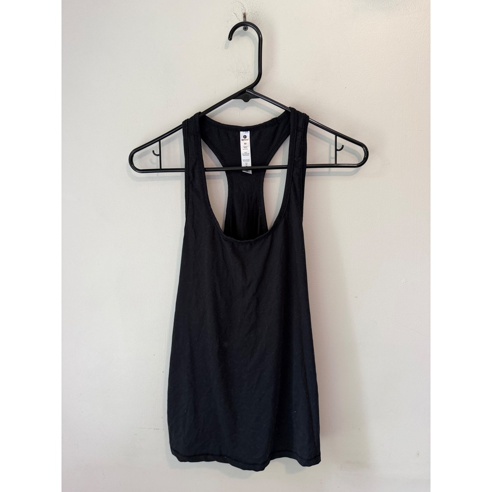 90 Degree by Reflex Womens Black Racerback Activewear Tank Top Size M